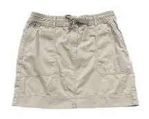 Banana Republic Khaki Tan Mid Rise Mini Skirt Casual Neutral Size 6 Pockets