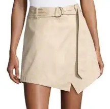 FRAME Trench High-Rise Cotton Skort, Short Khaki/Tan Size 0 EUC #2038