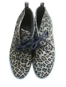 Gap Womens Cheetah Print Midtop Lace Up Sneaker Sz 8
