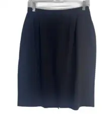 Ann Taylor Black Vintage 100% Wool Made in USA Lined Lightweight Skirt Size 8/MD