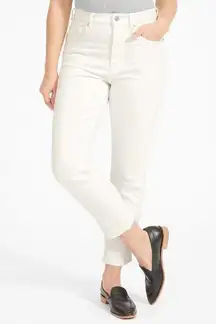 Everlane Solid White High Waist Straight Leg Ankle Jeans Size 27