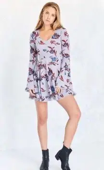 Purple Long Sleeve Dress