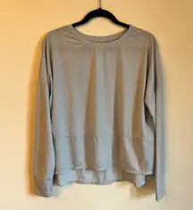 Zella Blue Long Sleeve Hi-Low Activewear T-Shirt | L