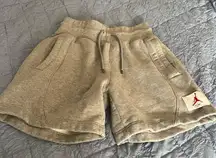 Jordan Flight High Waisted Gray Knit Shorts Womens XS