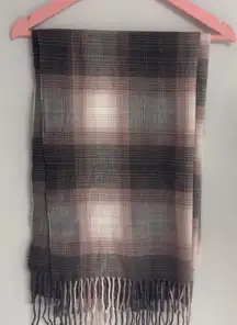 Oversized Plaid Scarf NWOT