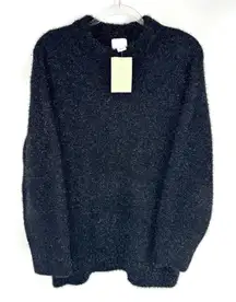 H&M Tinsel Sweater Black Glitter Sparkle Size Small NWT