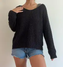 Black Chunky Knit Sweater