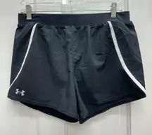 Under Armour heat gear loose fit black athletic running shorts women's medium