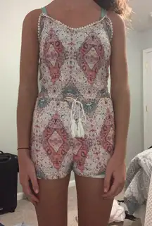 Bershka Print Romper 