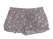 VS pink purple floral smiley face pajama shorts