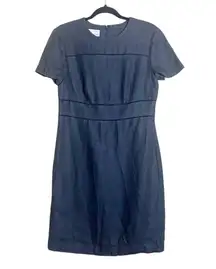 Vintage Yves Cossette Saks Fifth Avenue Linen Short Sleeve Shift Dress Size 10