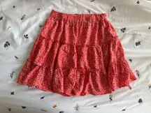 Ann Carson red and white skirt 