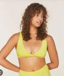 Andie Bikini Top Women XL Yellow The Belmar Top Beach Resortwear Swim NEW