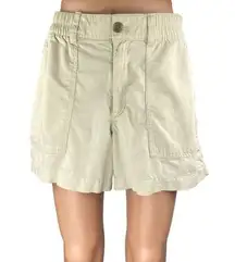 Gap Women's Beige Tan High Waisted Elastic Waist Straight Mini Shorts Size S