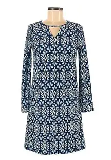 All For Color Midnight Blue Driftwood Way Long Sleeve Pocket Dress NWT XS