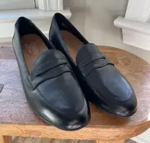 Clarks Unstructured Un Blush Go Black Leather Penny Loafers Shoes Size 8