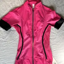 LULULEMON Paceline Jersey Size 4 Pinkelicious Cycling Short Sleeve NWT