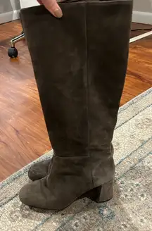 Knee-High Suede Boots Ann Taylor