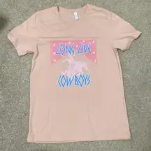 Long Live Cowboys Bucking Horse Graphic T Shirt