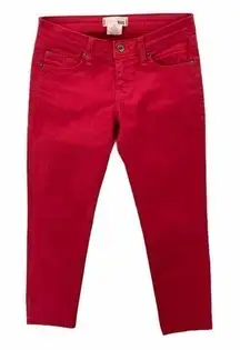 BDG Pink Denim Stretch Cropped Skinny Jean Low Rise Size 26‎