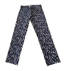 Lilly Pulitzer Go Fish Blue & White Pants Ankle Cropped Women's Size 2 Low‎ Rise