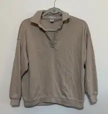 Better Together Tan Collared Pullover Sweatshirt