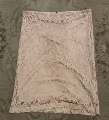 Adrianna Papell Blush Pink Lace Pencil Skirt Size XL