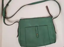 Fossil  Leather Crossbody Shoulder Green Bag