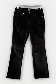 JAG Jeans Womens 8 Petite Low Rise Bootcut Black Stretch Corduroy Pants Western