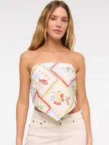 Abercrombie & Fitch Multicolor Strapless Crop Top