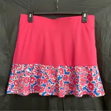 Pro Tour Women’s Medium Vibrant Pink Floral Skort Performance Athleisure Golf