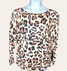 Nanu cheetah print comfy sweater top!