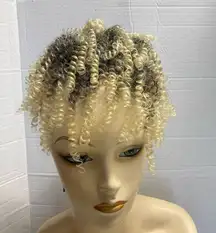 BUKOO Afro Ponytail Extension Hair With Bangs Blonde &‎ Brown 6”