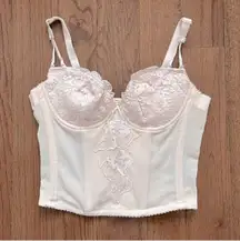 Urban Outfitters Vintage baby pink lace detailing coquette bustier corset top