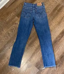 Levi’s Premium Wedgie Straight Button Fly Straight Leg High Waisted Low Stretch