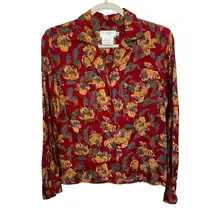 Christian Dior Chemises Vintage Rayon Button Down Blouse