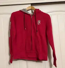 Wisconsin Badgers Hoodie Women Small Red Colosseum Hooded Sweatshirt Full Zip