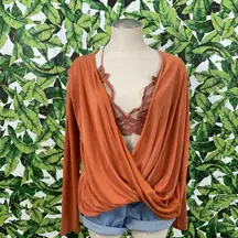 A&F Open Front Wrap Top 441