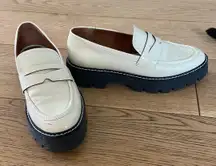 Cream Platform Loafers 