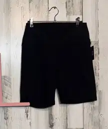 90 Degree by Reflex Interlock Everyday 7” Black Compression Biker Shorts XL