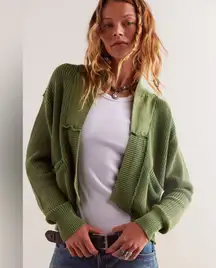 Free People We The Free Worn Thru Surplus Cardi NWT