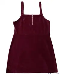 Arizona corduroy deep ruby overall dress