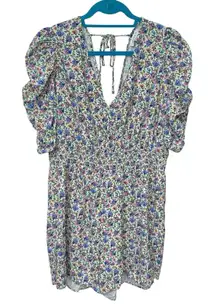 Topshop Romper Size 12 Floral Print Shorts Short Sleeve Stretch‎ NWT