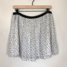 Victoria’s Secret Black White Dot Print Mini Skater Skirt Size 8 Medium