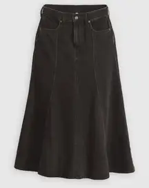 Levi's Fit and Flare Black Denim Skirt 29 NWT