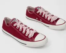 Gingham red low converse 