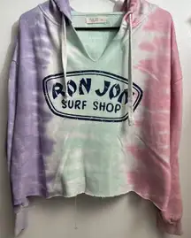 Surf Shop Cropped Tye Dye Hoodie