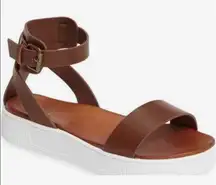 Mia Brown Leather Sandals