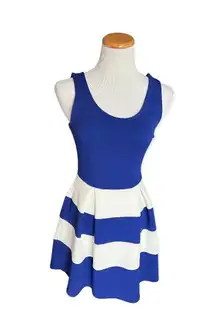 Womens  Sleeveless Striped A Line Dress - Sz M