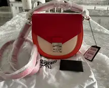 Authentic MCM‎ Leather Patricia Colorblock Small Crossbody Bag Handbag NEW